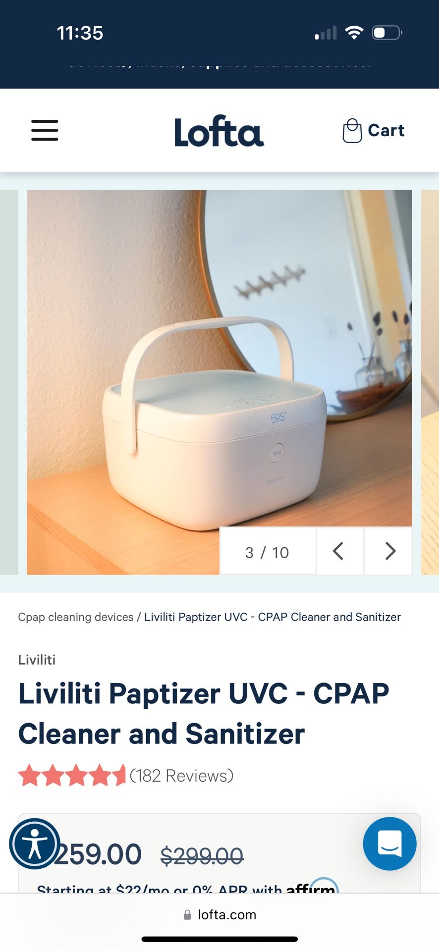 Liviliti Paptizer UVC - PAP Cleaner and Sanitizer  $300 Value For $250