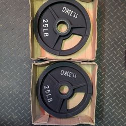 25 Lb Cast Iron 2" Weight Plate Pair
