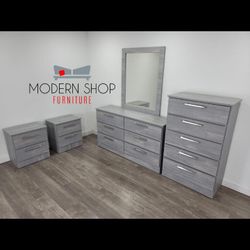 Dresser Whit Mirror , Chest And Two Nightstands✌ Cómoda Con Espejo Gavetero Y Dos Mesitas De Noche