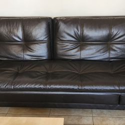 Costco Faux Leather Convertible Sofa