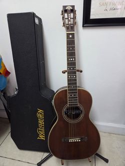Rare 2008 Washburn R314KK 125th Anniversary Parlor Guitar + Shadow Pickup & Case