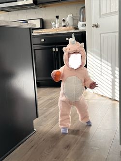 12 month pink unicorn onesie costume