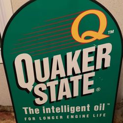 Double Sided Quaker State Sign