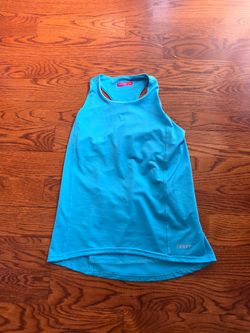 blue Terry activewear Cycling Top Bike Size Medium