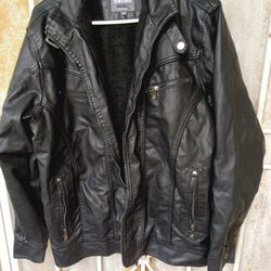 Bleu granduer Leather Jacket