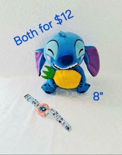 Disney Lilo and Stitch 8” Plush and LED Digital Watch