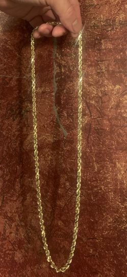 14KT Solid Gold Rope Chain D/C