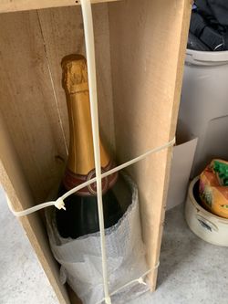 Vintage giant champagne bottles