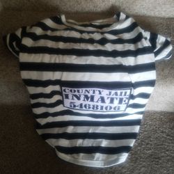 Prisoner Jail Costume For Dog Large 
