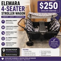 Elemara 4-Seater Stroller Wagon