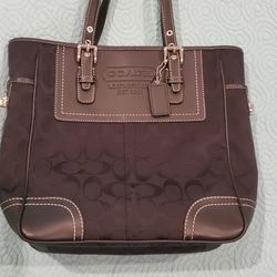 Coach Black Fabric Purse