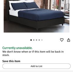Faux Leather Queen Platform Bed Frame And Mattress 