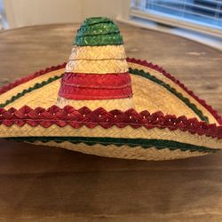 Adult Mexican party sombrero straw hat