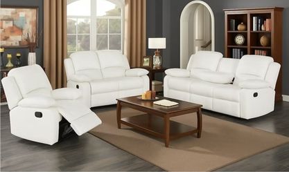 2 PC  RECLINING SOFA AND LOVESEAT NEW IN BOX
