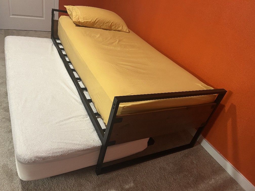Trundle Twin Bed Trundle Mattress Inclued
