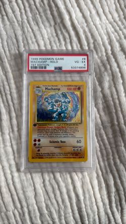 1999 Pokémon Machamp Holo 1st Edition PSA 4