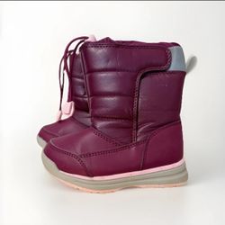Boots Girls Lands' End Purple Girls Size 8-Hook & Loop Closure