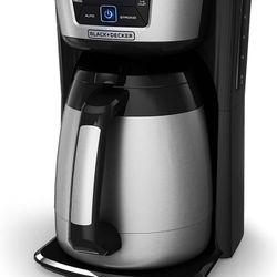 BLACK+DECKER 12-Cup Thermal Coffeemaker, Black/Silver, CM2035B
