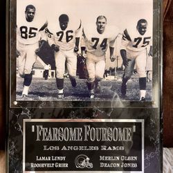 Black & White Fearsome Foursome Engraved Plaque 