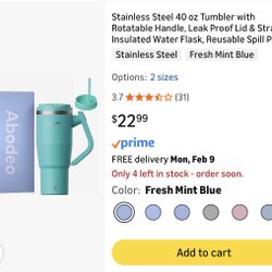 Insulated Coffee Tumbler-40oz Tiffany Blue