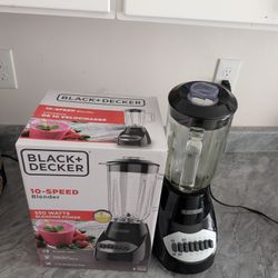 BLACK+DECKER Countertop Blender with 6-Cup Glass Jar, 10-Speed Settings