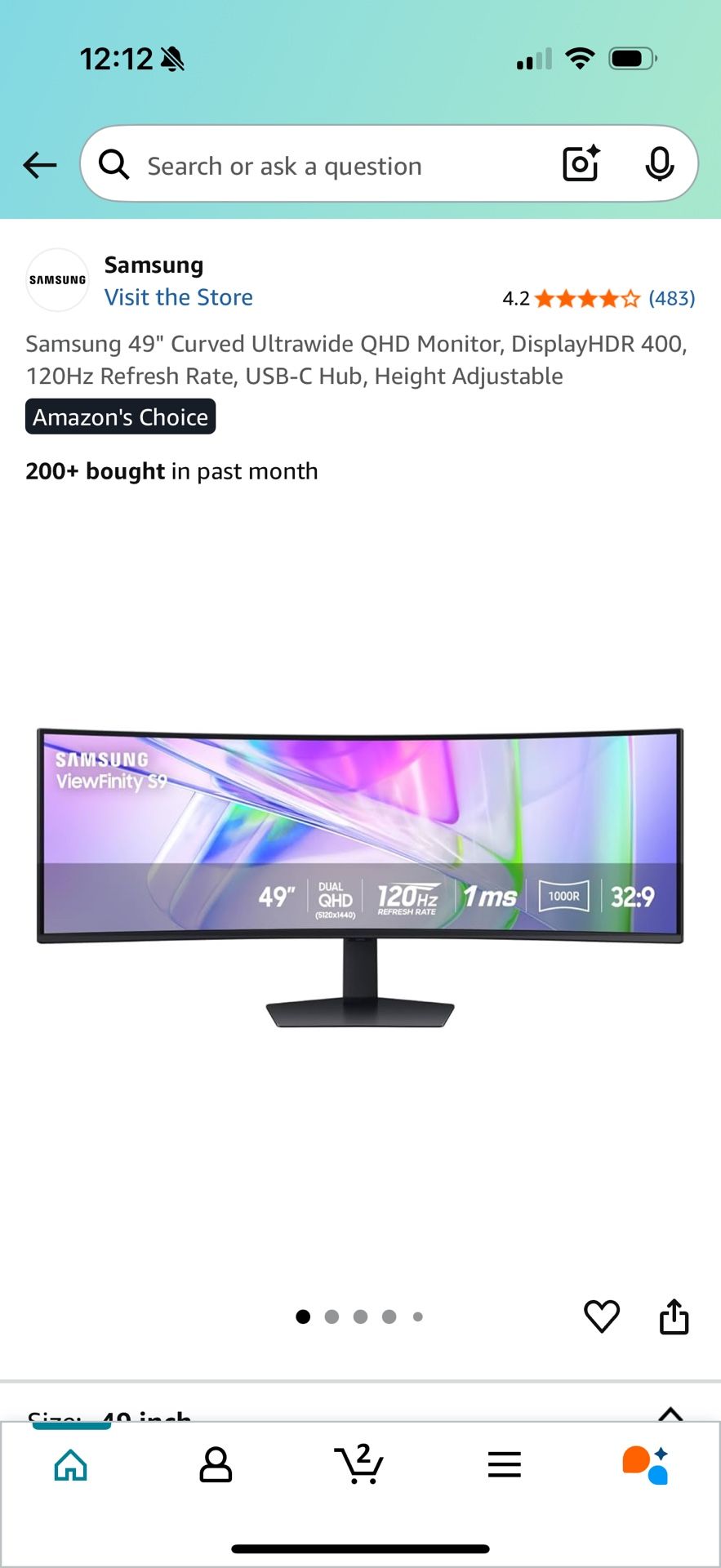 49 Inch Curved Monitor Samsung