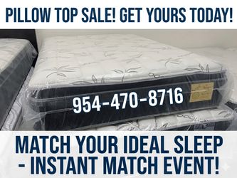 Sizes Available: Twin, Full, Queen, King, ! • 🛏️ PILLOW TOP SET - DELIVERY TODAY