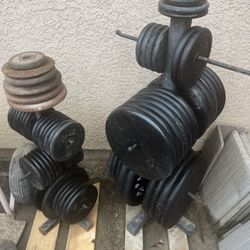 Plate weights.  1 inch hole.