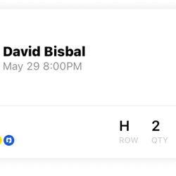 David Bisbal 2 Tickets