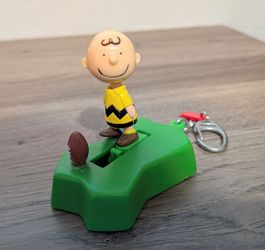 Peanuts Charlie Brown Kicking Football Key Chain