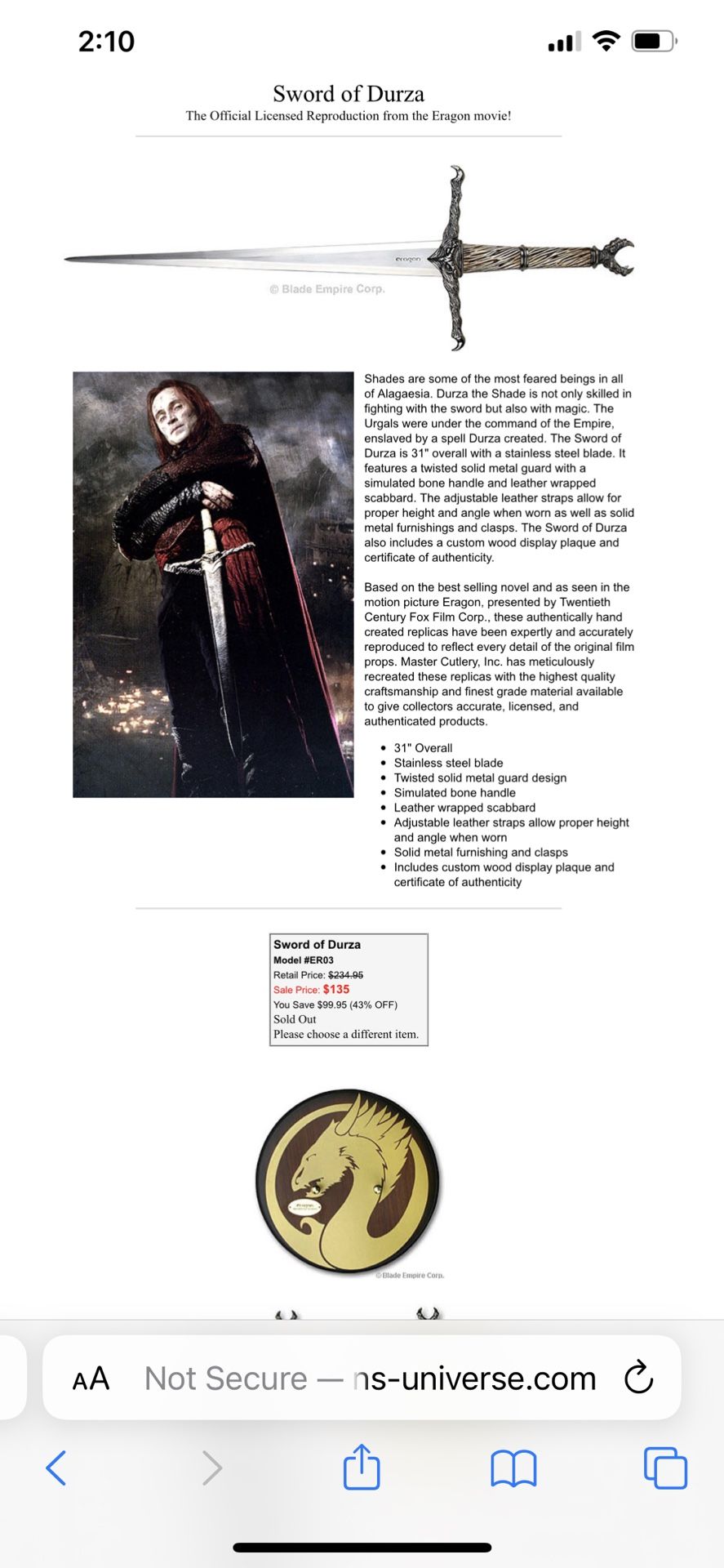 The Sword Of Durza Eragon