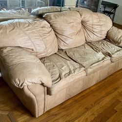 Comfortable genuine Leather Sofa -3 people