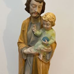 Wood Carved Saint Joseph Statue 