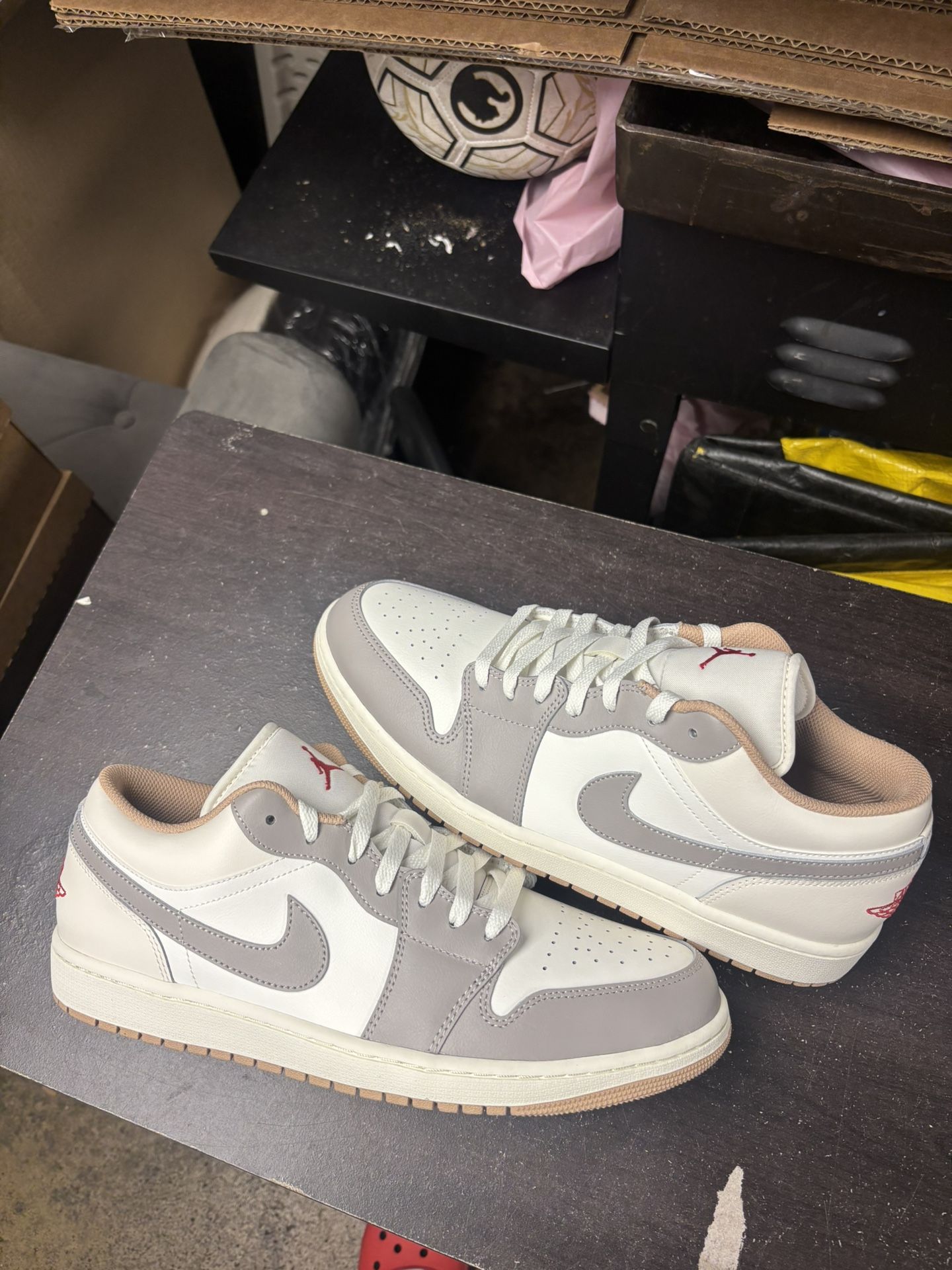 Air Jordan 1 Low Sail College Grey Rattan 