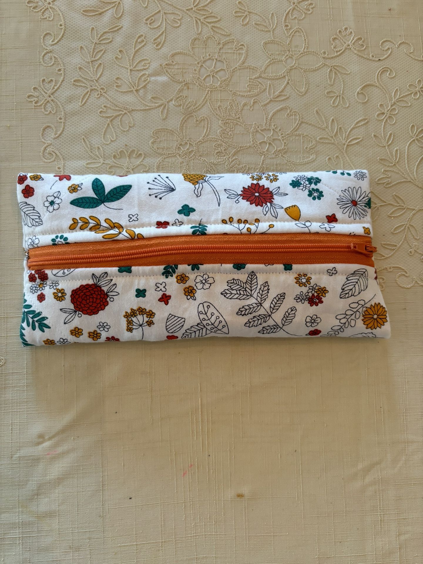 Pencil / Cosmetic Pouch - New - 8” X 4” - Multicolored