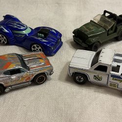 Lot Of 3 Vintage Mattel Hot Wheels And One Maisto Nite Crawler