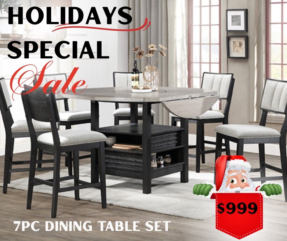 7 Pc Dining Table Set 
