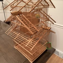 Wooden Bird Cage