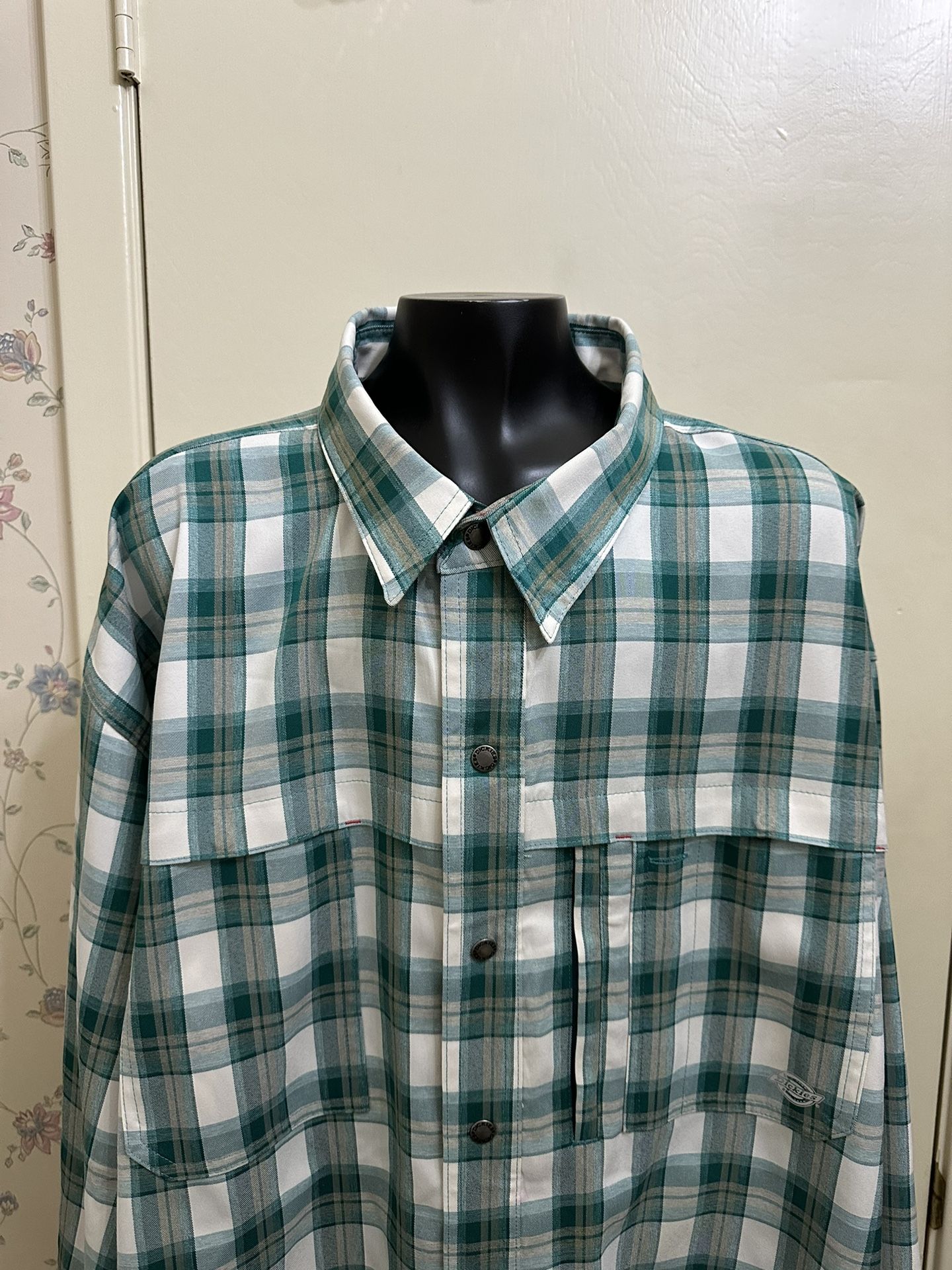 Dickies Cooling Temp IQ Long Sleeve Button Down Shirt Size 4XL