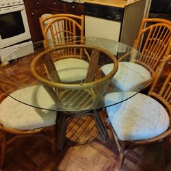 72 Inch Glass Top Dining Room Set With Chairs