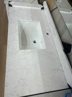 48 inch brand new  Quartz countertop with single sink