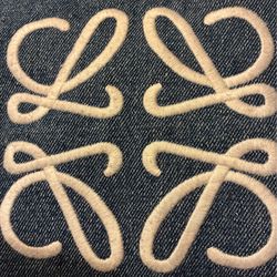 Loewe Anagram Wide leg logo embroidered jeans baggy XL pants size 32