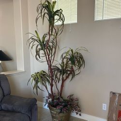 Tall Fake Plant W Planter