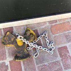 Vinyl Coated Boat Anchor with Chain Attached(My guess a 20lb anchor)  