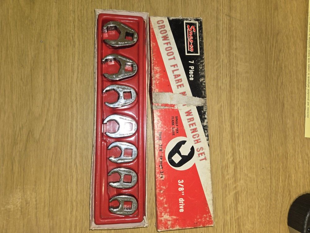 Snap-on 3/8s Drive Crow Foot Wrench Set
