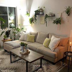 Sofa Couch With Chaise Lounge 