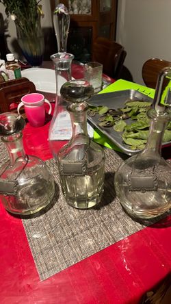 Steuben decanter bottles