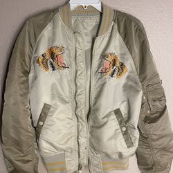 Limited Edition Alpha Industries L-2B Tiger Souvenir Bomber Flight Jacket, Mens Medium
