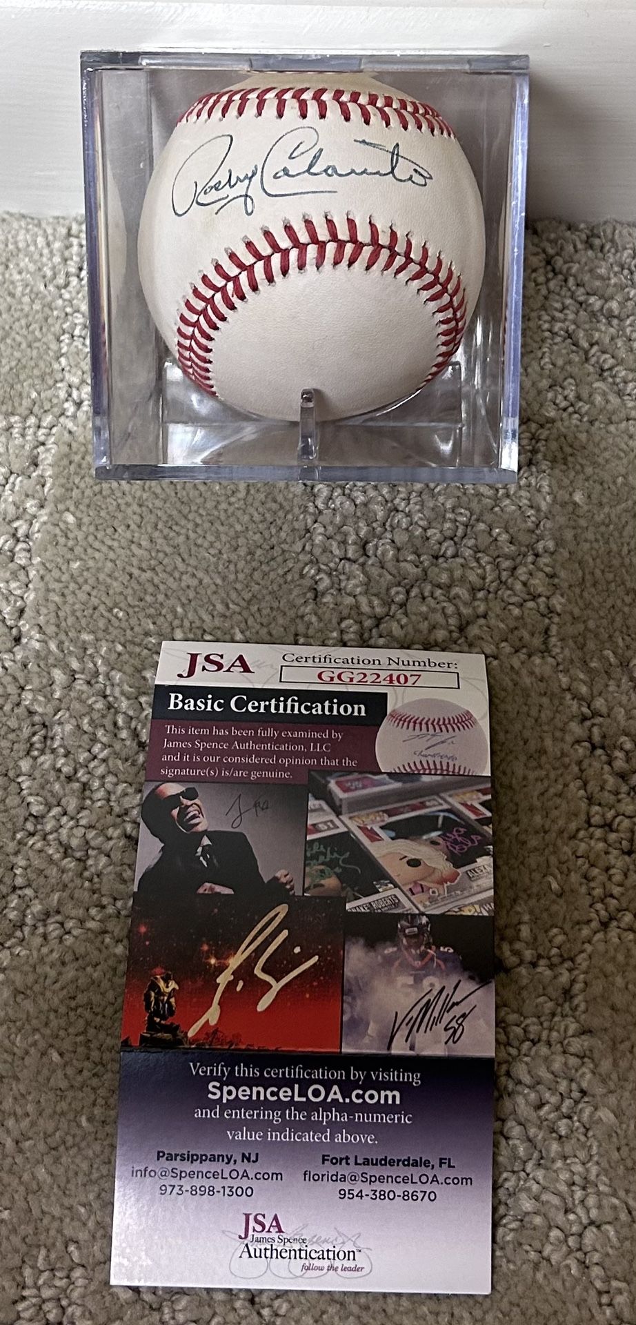 Rocky Colavito Signed/Autographed Baseball With COA