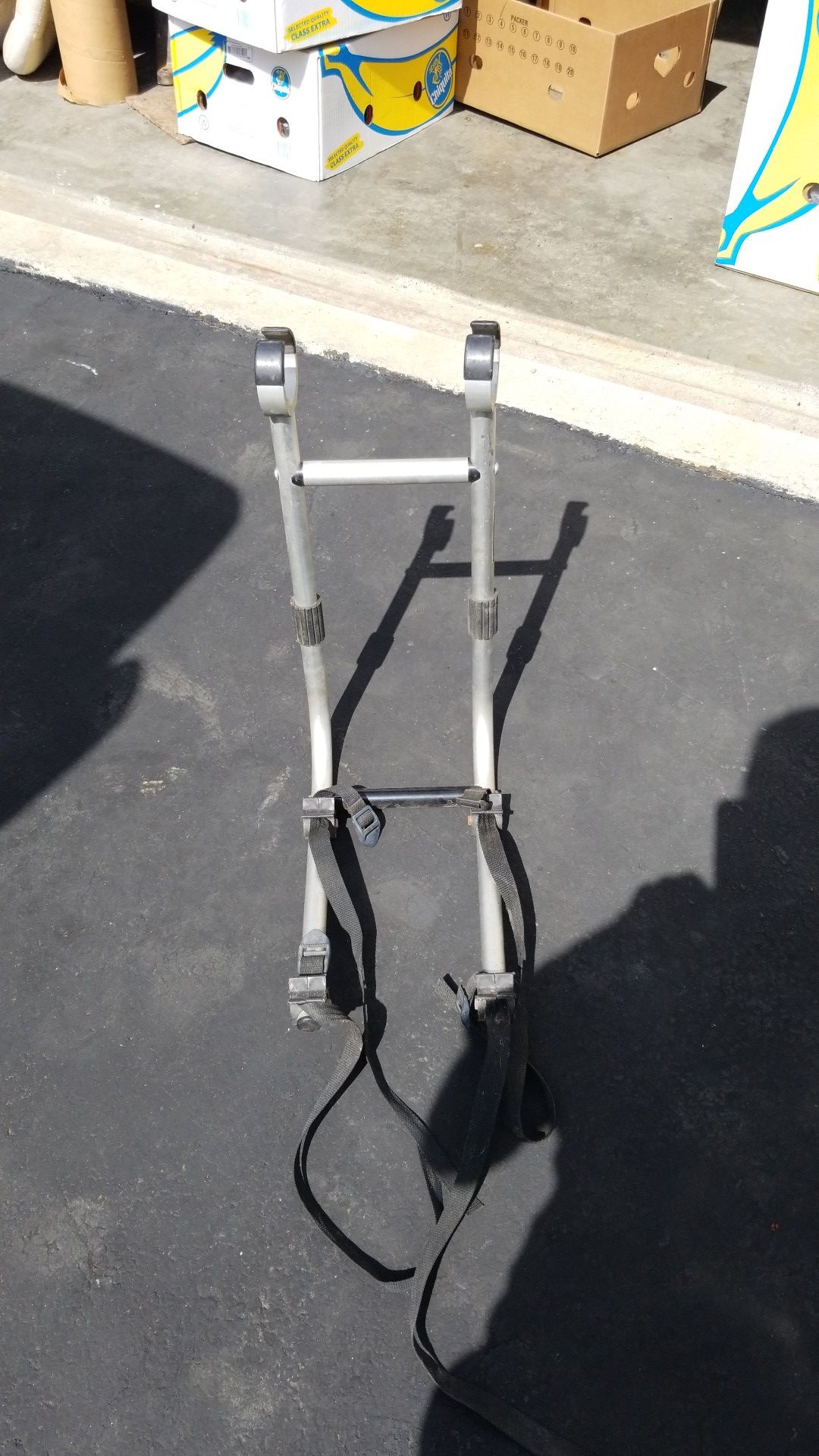 Bike rack for motorhome ladder